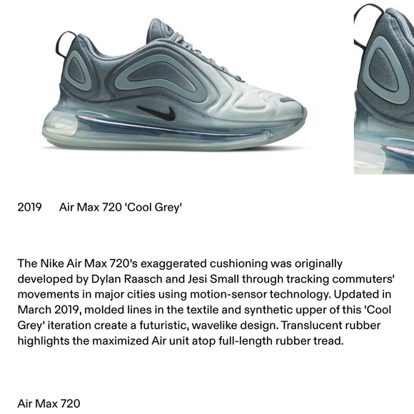 Nike Air Max 720 Cool Grey - Picture 6 of 6